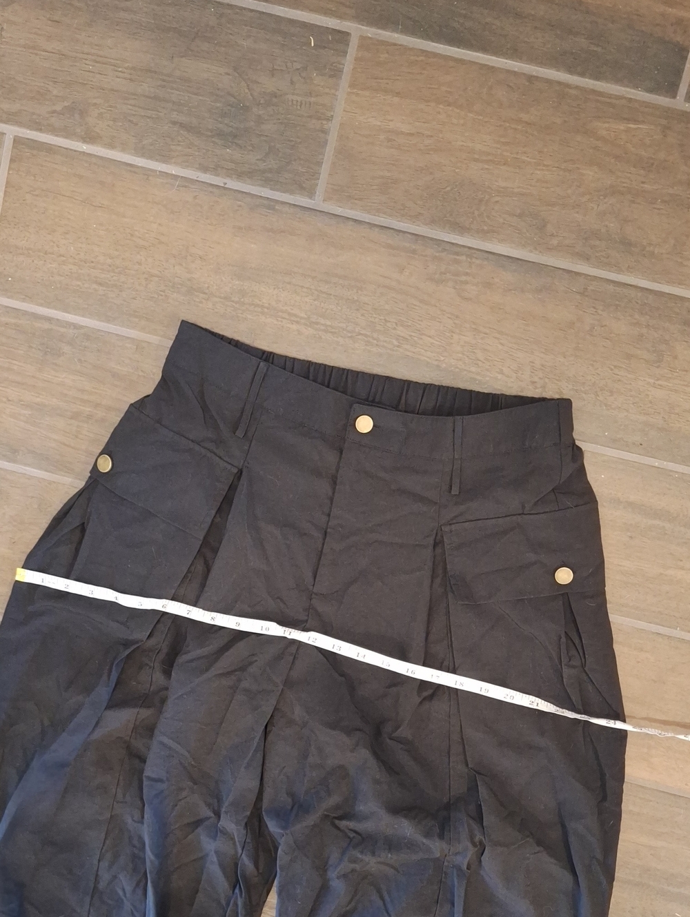 NWT Halara High Waisted Flap Pocket Balloon Cargo Pants Black Size Large - Picture 7 of 9